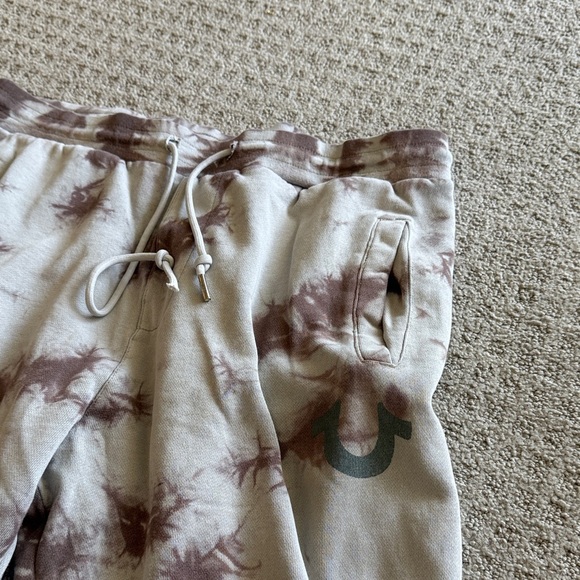 True Religion Beige and Brown Tie-Dye Joggers - Picture 2 of 6